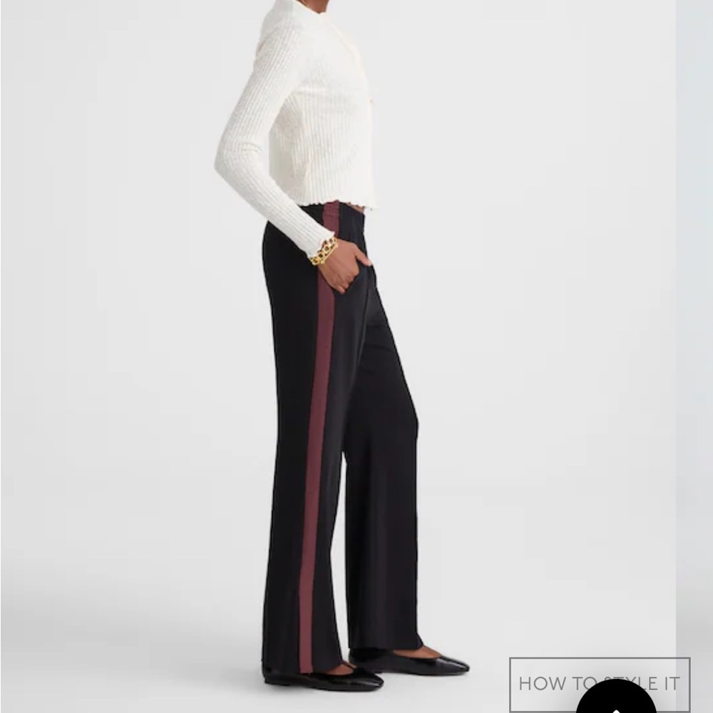 NWT Madewell Pull On Black Trackpant Pants